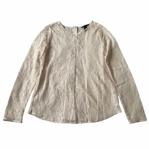 Elegant Cream Lace Women's Top